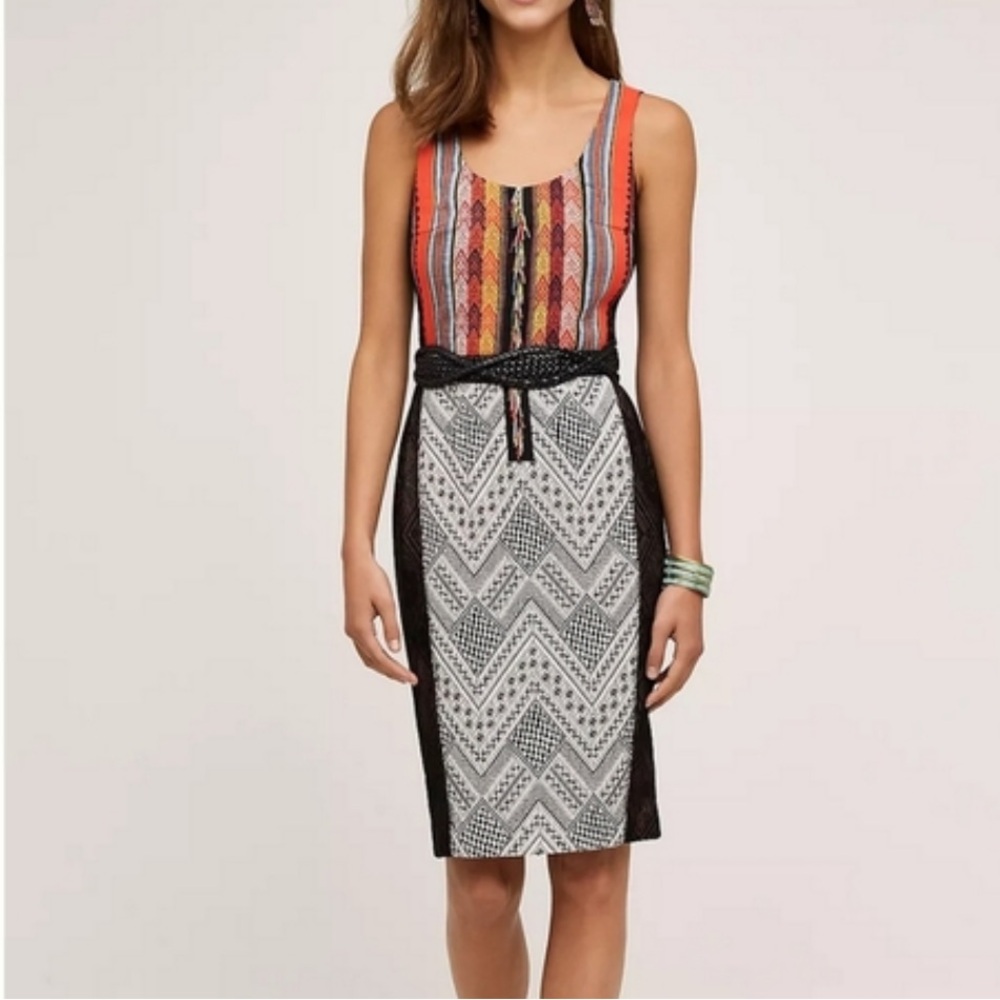 Byron Lars Gramercy Anthropologie sheath pencil dress 6